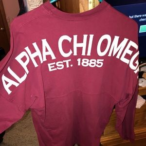 Oversized alpha chi omega AXO spirit tee